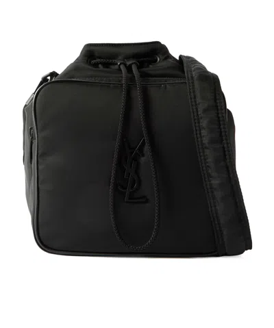 SAINT LAURENT SAINT LAURENT LOGO PLAQUE DRAWSTRING SHOULDER BAG