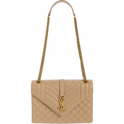 SAINT LAURENT SAINT LAURENT MEDIUM CASSANDRA QUILTED LEATHER ENVELOPE BAG