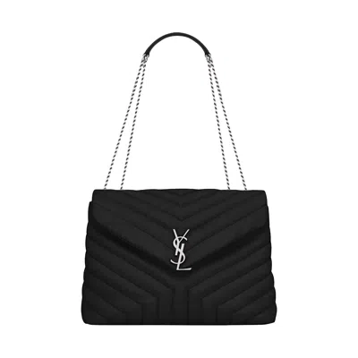SAINT LAURENT SAINT LAURENT MEDIUM LOULOU QUILTED SHOULDER BAG 'BLACK'