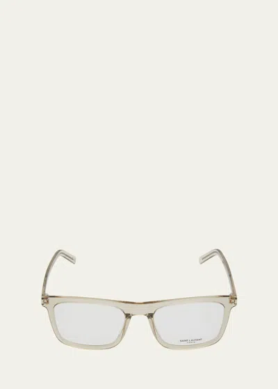SAINT LAURENT MEN'S SL 547 SLIM RECTANGLE OPTICAL GLASSES