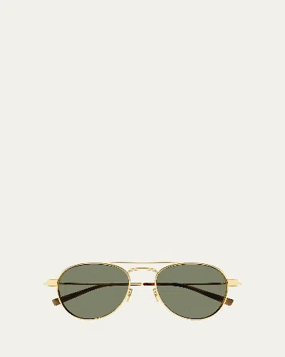 SAINT LAURENT MEN'S SL 708M METAL ROUND SUNGLASSES