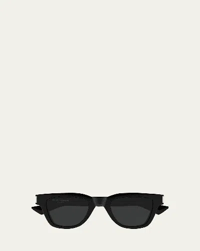 SAINT LAURENT MEN'S SL 789 JACQUESM ACETATE RECTANGLE SUNGLASSES