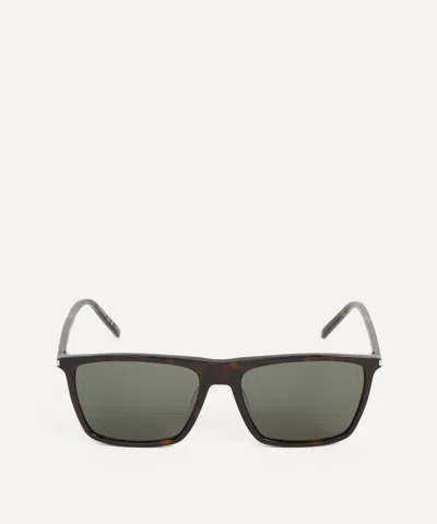 SAINT LAURENT SAINT LAURENT MENS SQUARE FLAT BROWLINE SUNGLASSES