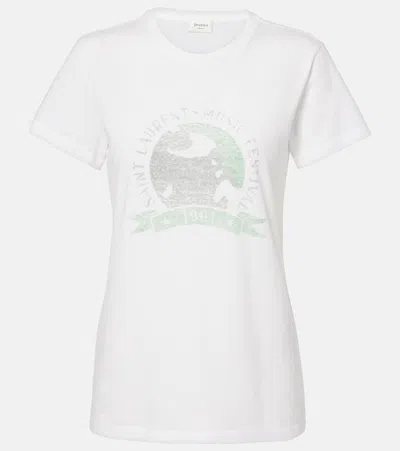 SAINT LAURENT MUSIC FESTIVAL COTTON JERSEY T-SHIRT