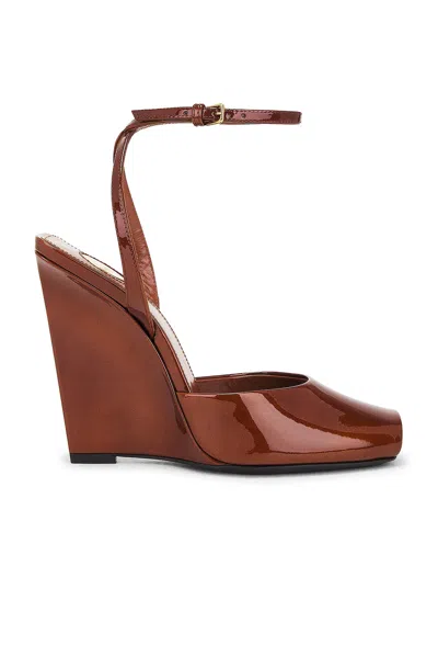 SAINT LAURENT ORHAND PEEP TOE WEDGE