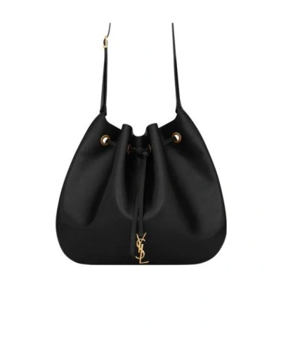 SAINT LAURENT PARIS VII LARGE FLAT HOBO BAG IN SMOOTH LEATHER
