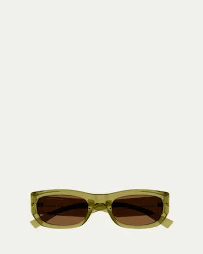 SAINT LAURENT PLASTIC RECTANGLE SUNGLASSES