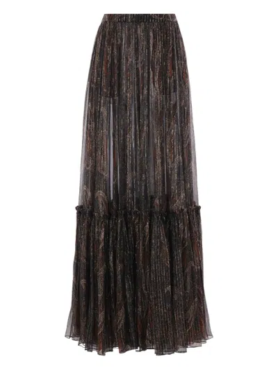 SAINT LAURENT PLEATED SKIRT
