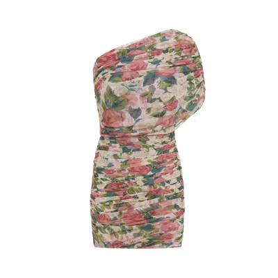 SAINT LAURENT SAINT LAURENT PRINTED TULLE MINI DRESS