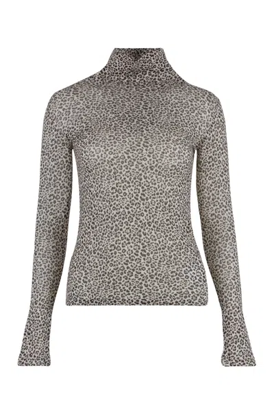 SAINT LAURENT SAINT LAURENT PRINTED WOOL TOP