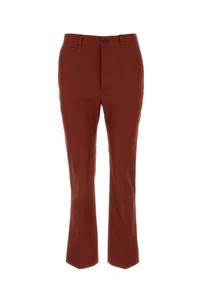 SAINT LAURENT WOMEN RED SLIM FIT PANT, 28 LUXURY PANTS FOR WOMEN DARVEYS