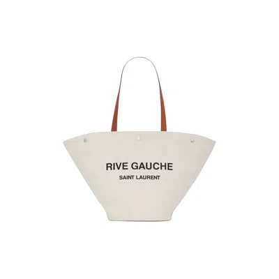 SAINT LAURENT SAINT LAURENT RIVE GAUCHE TOTE BAG 'GREGGIO/NERO/BRICK'