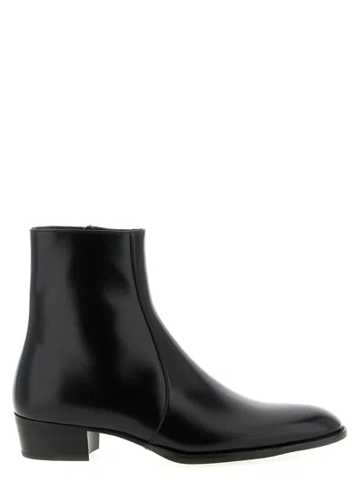 SAINT LAURENT ROMAN BOOTS AND ANKLE BOOTS BLACK