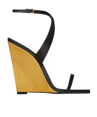 SAINT LAURENT SAINT LAURENT SALOMÉ WEDGE SANDALS