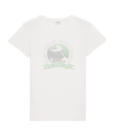 SAINT LAURENT SAINT LAURENT MUSIC FESTIVAL CREWNECK T-SHIRT