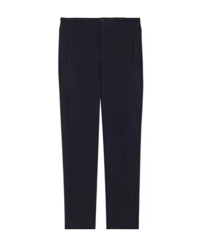 SAINT LAURENT SAINT LAURENT BUTTON DETAILED STRAIGHT LEG PANTS