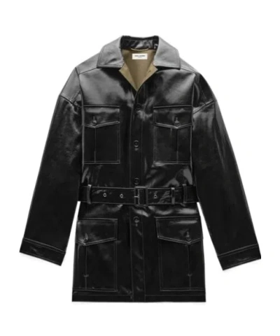 SAINT LAURENT SAINT LAURENT SINGLE-BREASTED SAHARIENNE JACKET