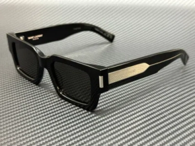 SAINT LAURENT SAINT LAURENT SL 572 001 BLACK GREY UNISEX MEDIUM 50 MM SUNGLASSES