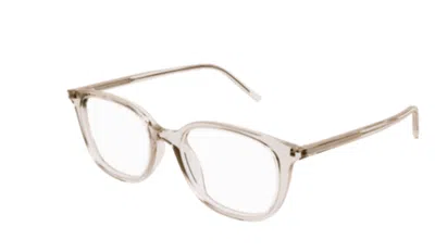 SAINT LAURENT SAINT LAURENT SL 644/F 004 BEIGE SQUARE MEN'S EYEGLASSES