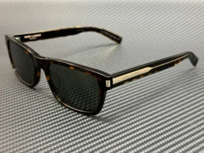 SAINT LAURENT SAINT LAURENT SL 662 004 BROWN HAVANA GREY MEN'S 57 MM LARGE SUNGLASSES