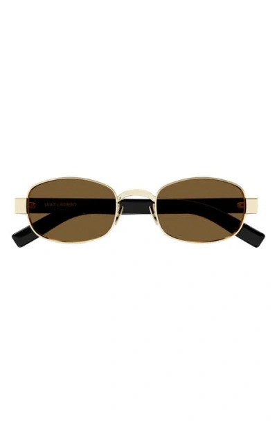 SAINT LAURENT SAINT LAURENT SL 706 53MM OVAL SUNGLASSES