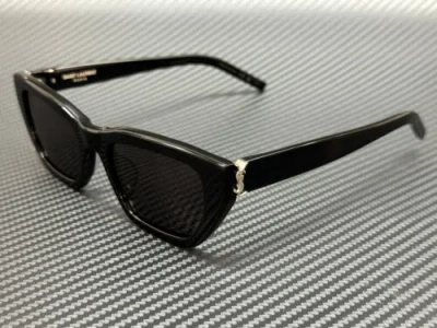 SAINT LAURENT SAINT LAURENT SL M127 F 001 BLACK GREY SILVER WOMEN'S 53 MM SUNGLASSES