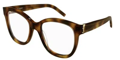 SAINT LAURENT SAINT LAURENT SL M97-003 HAVANA OVERSIZED SQUARE WOMEN EYEGLASSES