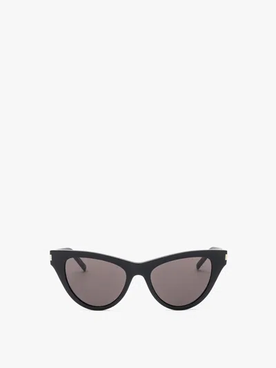 SAINT LAURENT SL425 CAT-EYE BLACK ACETATE SUNGLASSES