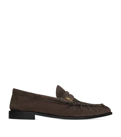 SAINT LAURENT SUEDE LE LOAFERS