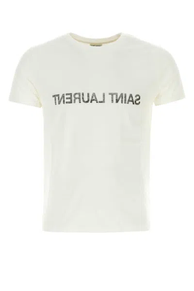 SAINT LAURENT SAINT LAURENT WHITE COTTON T SHIRT