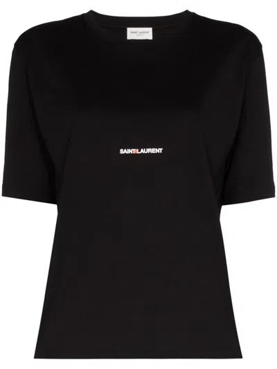 SAINT LAURENT SAINT LAURENT T-SHIRT WITH LOGO PRINT