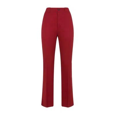 SAINT LAURENT SAINT LAURENT TIZIANO RED COTTON PANT