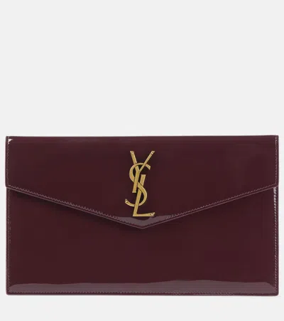 SAINT LAURENT UPTOWN PATENT LEATHER CLUTCH