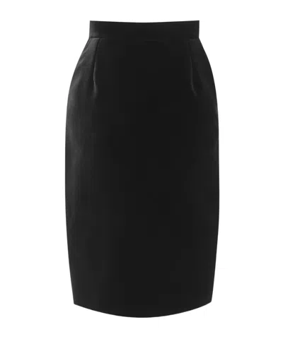 SAINT LAURENT SAINT LAURENT VELVET MINI PENCIL SKIRT