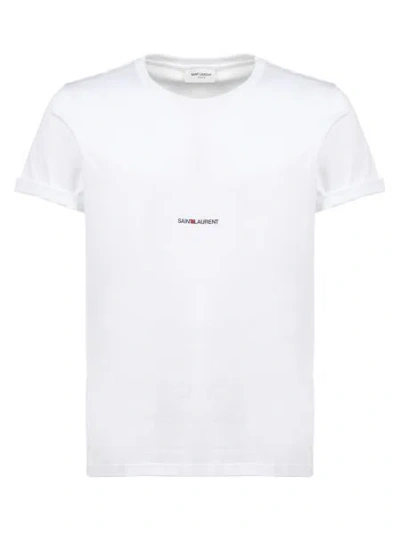 SAINT LAURENT SAINT LAURENT WHITE COTTON T-SHIRT