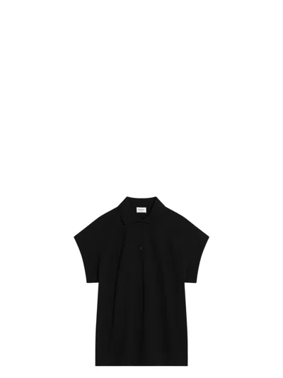 SAINT LAURENT WOMEN'S COTTON-PIQUÃ© BLEND POLO SHIRT