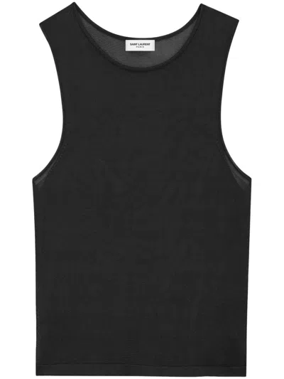 SAINT LAURENT WOMEN'S SEMI SHEER FINE KNIT VEST