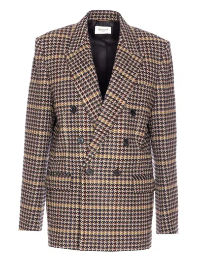 SAINT LAURENT WOOL DOUBLE BREASTED JACKET