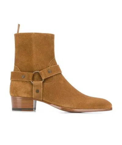 SAINT LAURENT SAINT LAURENT WYATT HARNESS ANKLE BOOTS