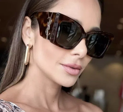 SAINT LAURENT YVES SAINT LAURENT SL-M119F-BLAZE-002-53 HAVANA SUNGLASSES