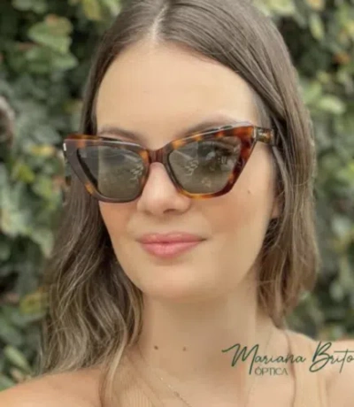 SAINT LAURENT YVES SAINT LAURENT SL466-002-54 HAVANA SUNGLASSES