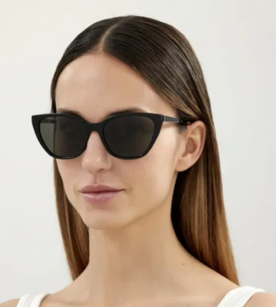 SAINT LAURENT YVES SAINT LAURENT SLM69-004-56 BLACK SUNGLASSES