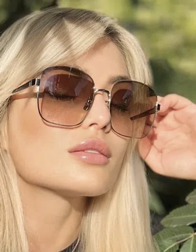 SAINT LAURENT YVES SAINT LAURENT SLM75-005-60 GOLD SUNGLASSES