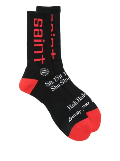 SAINT MXXXXXX LOGO-INTARSIA SOCKS