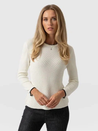 SAINT AND SOFIA SAINT + SOFIA HONEYCOMB RIB SWEATER