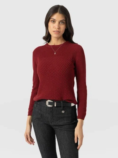 SAINT AND SOFIA SAINT + SOFIA HONEYCOMB RIB SWEATER