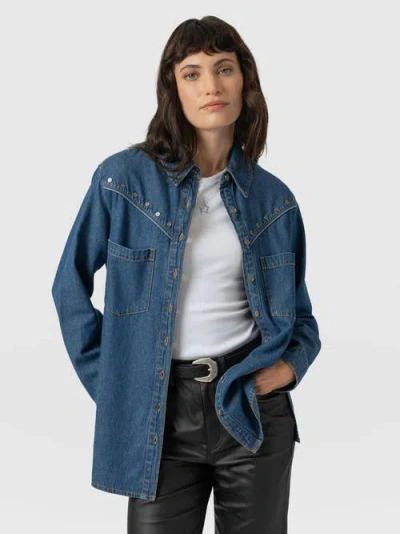 SAINT AND SOFIA SAINT + SOFIA SIDNEY DENIM SHIRT