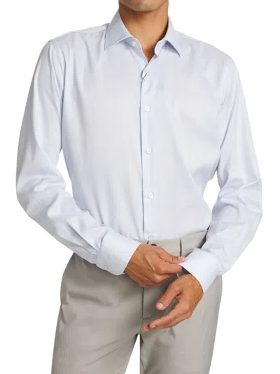SAKS FIFTH AVENUE MEN'S MICRO CRISS-CROSS ANTI-WRINKLE SHIRT