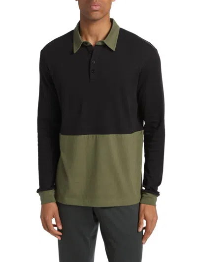 SAKS FIFTH AVENUE MEN'S SLIM-FIT COLORBLOCKED POLO