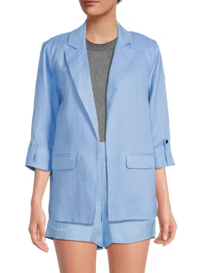 SAKS FIFTH AVENUE WOMEN'S 100% LINEN OVERSIZED BLAZER